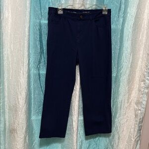 Coldwater Creek Natural Fit Deep Blue Cropped Pants